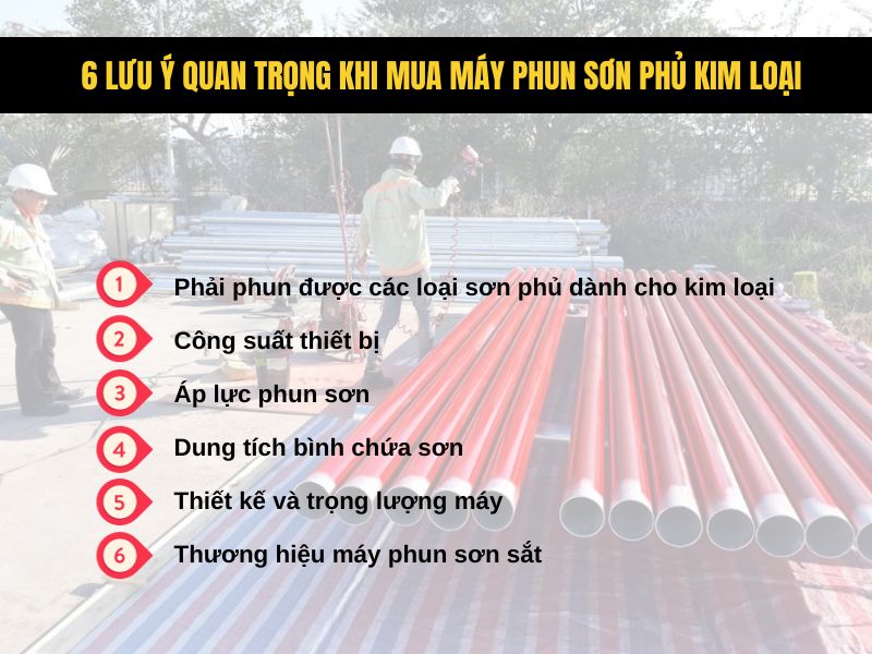 Các lưu ý quan trọng khi mua máy phun sơn phủ kim loại